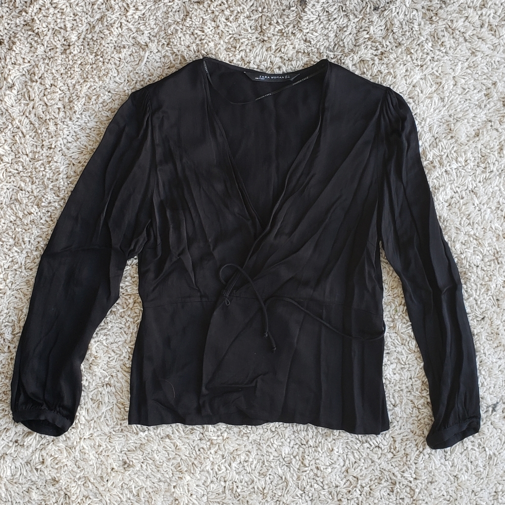 Zara wrap blouse